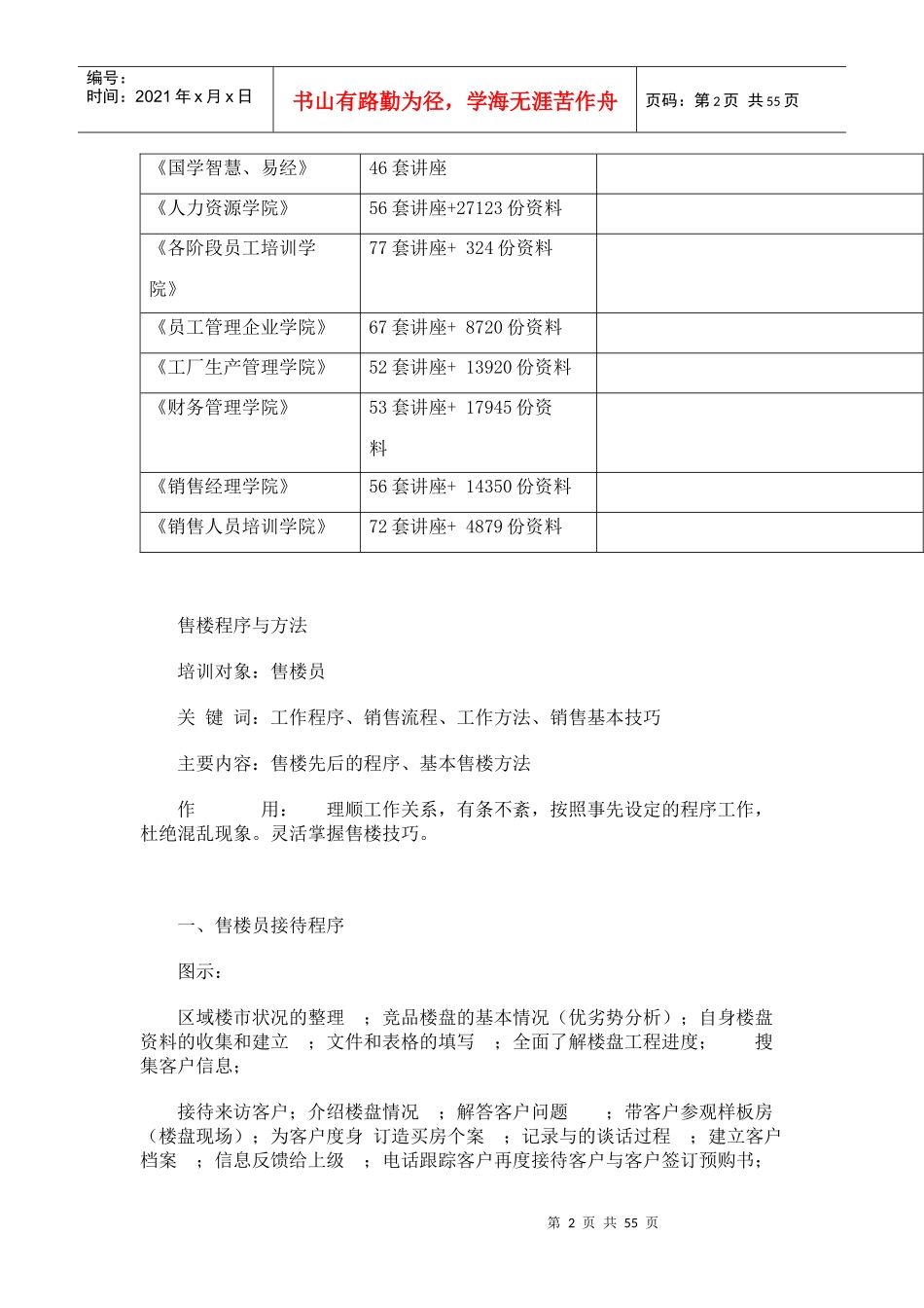 房地产销售技巧售楼程序与方法_第2页
