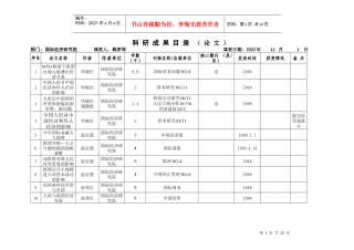科研成果目录 ( 论文 ) - 对外经济贸易大学