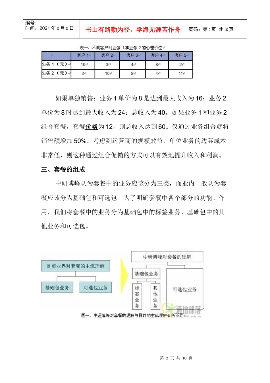 电信业务家庭套餐设计_第2页