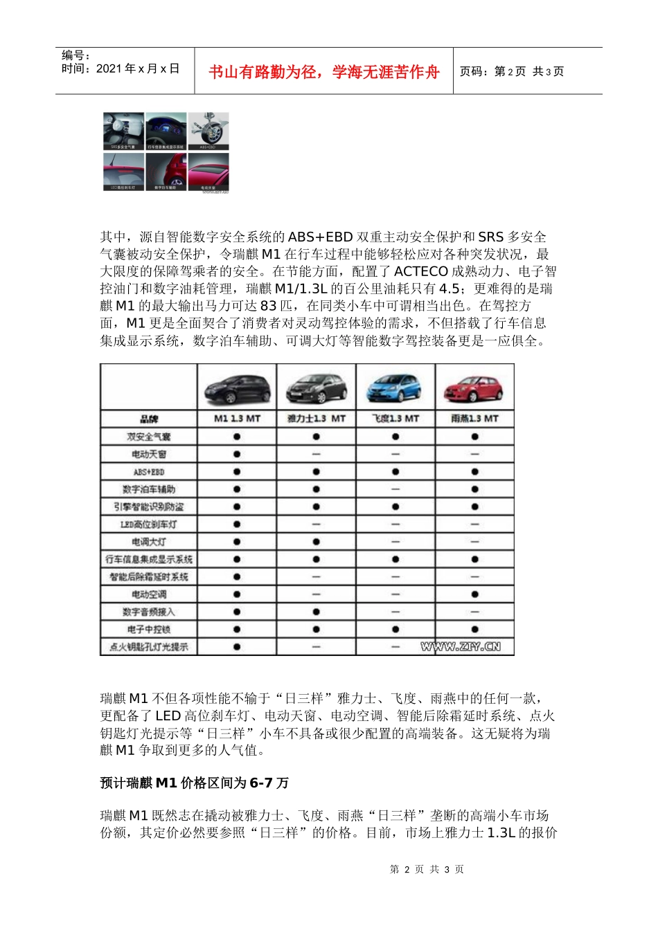 瑞麒M1价格大猜想_第2页