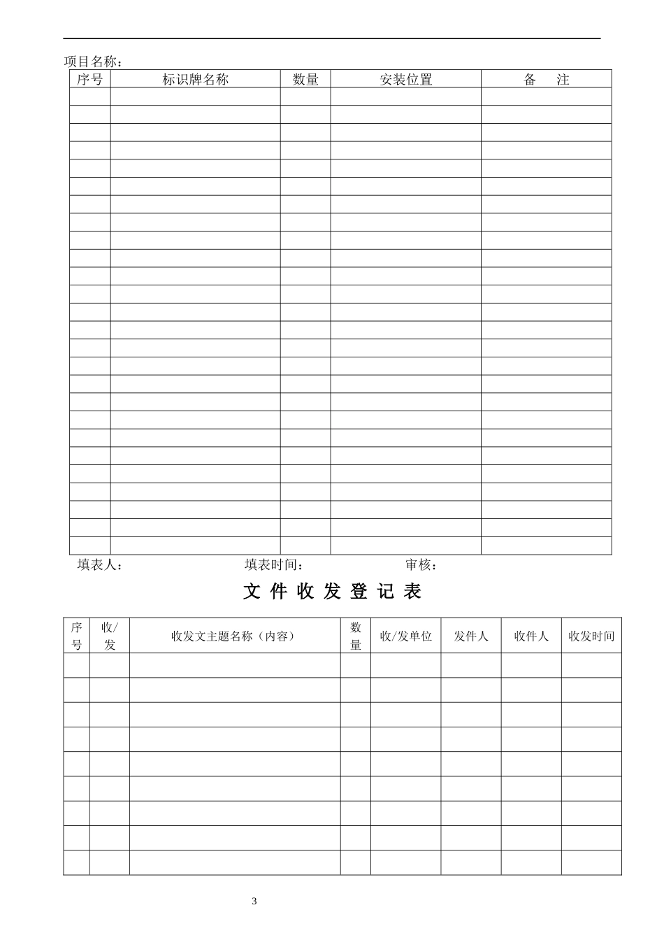 物业管理服务工作表格汇总_第3页