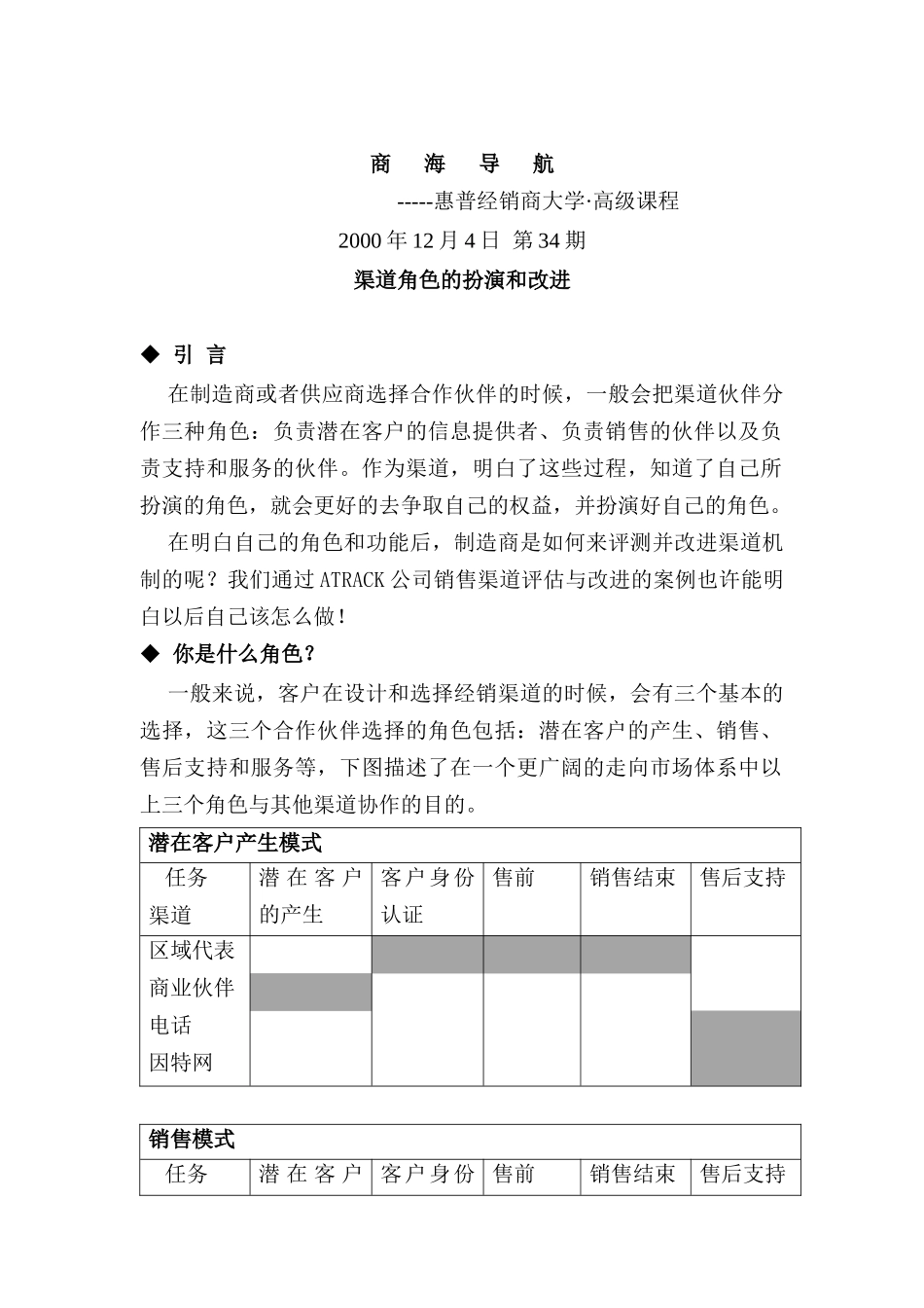 现代企业渠道角色的扮演和改进_第1页