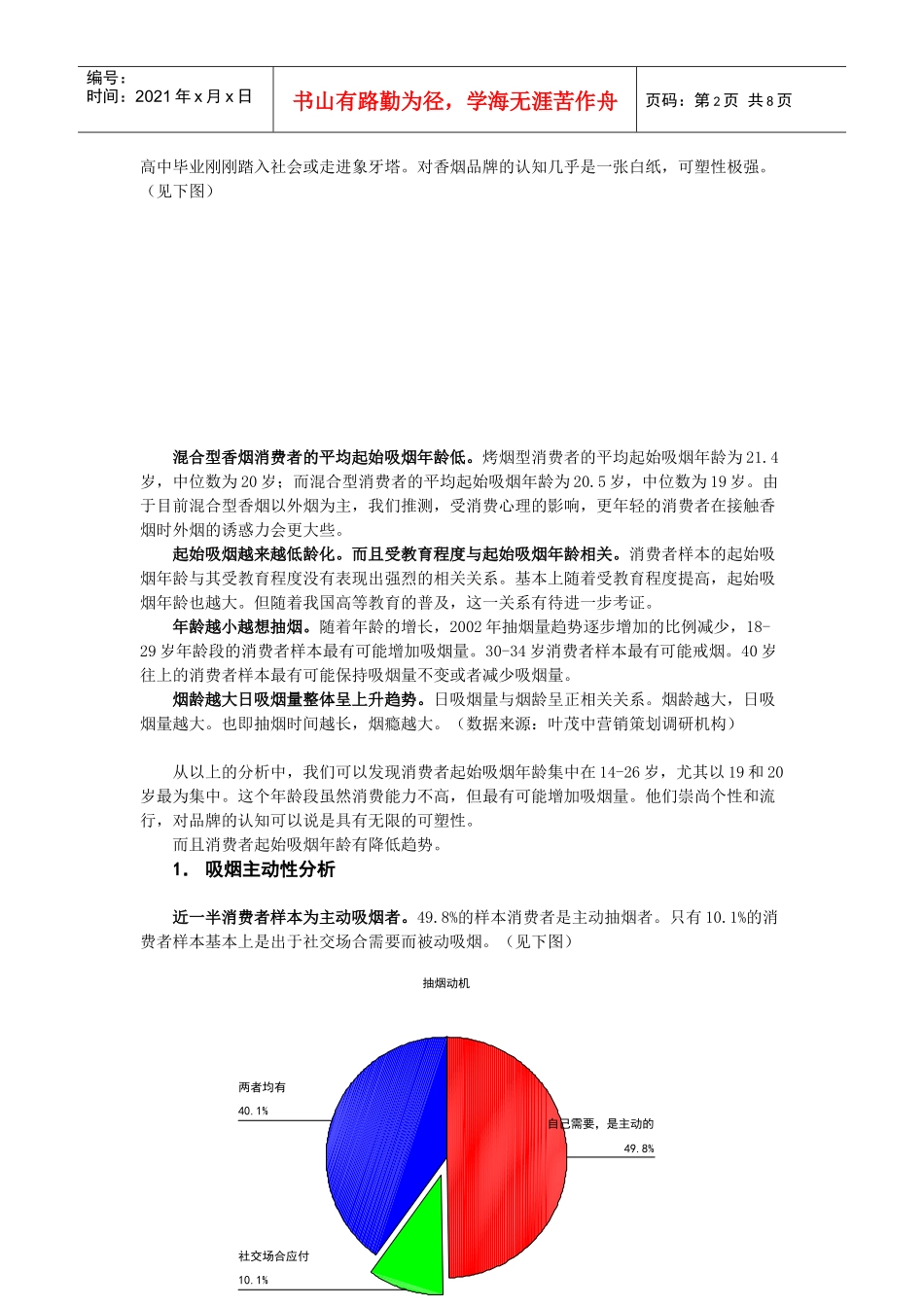 香烟消费者一般情况的调研_第2页