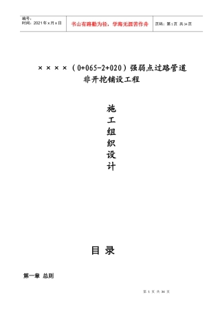 某大道施工方案(1)