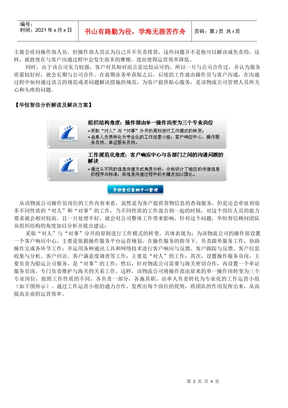 提升企业运营效率与服务质量之“工作模式与工作规范化设计”_第2页