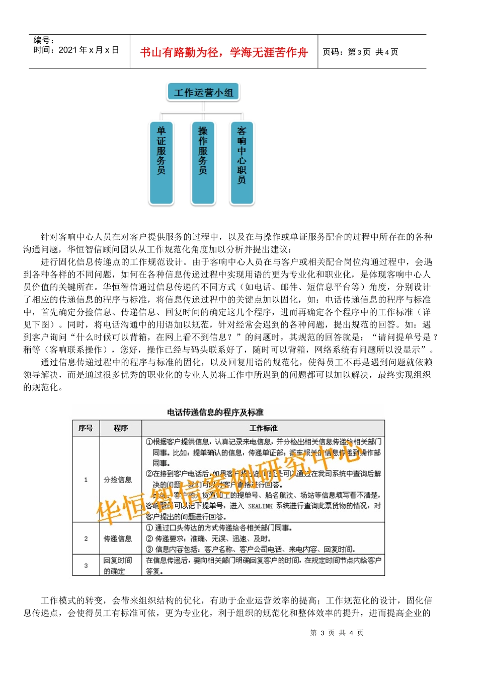 提升企业运营效率与服务质量之“工作模式与工作规范化设计”_第3页