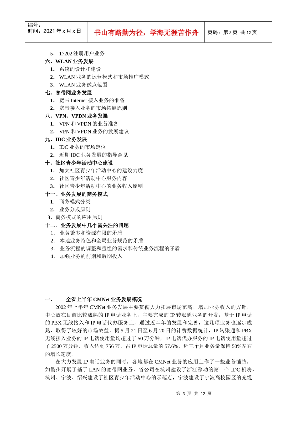 有关加快CMNet互联网业务推广的指导意见_第3页