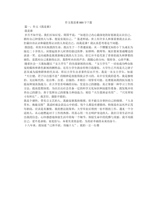 作文我是谁800字7篇 
