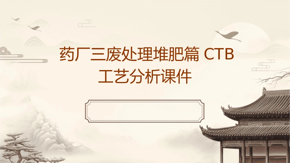 药厂三废处理堆肥篇CTB工艺分析课件_第1页