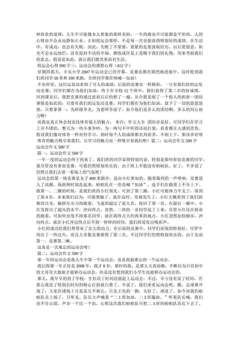 运动会ۥ开幕式作文500字精选 _第2页
