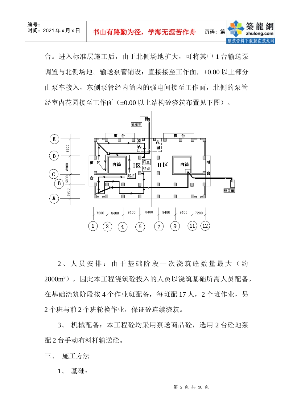 西安某超高层大厦混凝土浇筑施工方案_secret_第2页