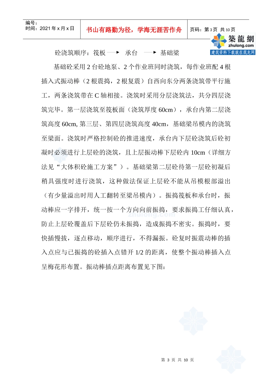 西安某超高层大厦混凝土浇筑施工方案_secret_第3页