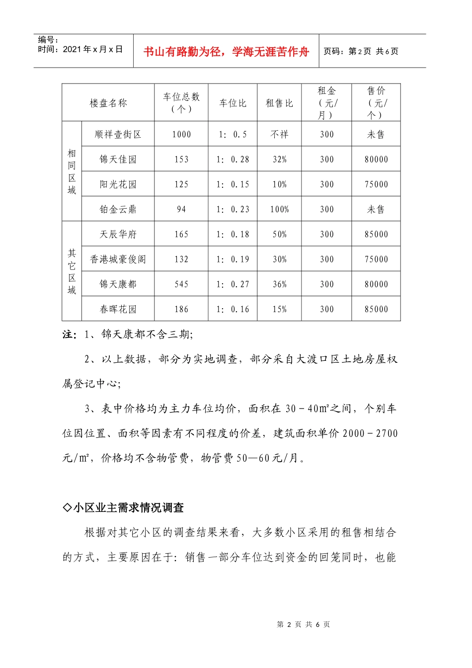 锦绣格林车库营销方案_第2页