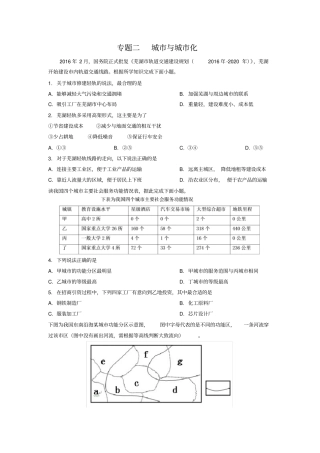 专题二城市与城市化