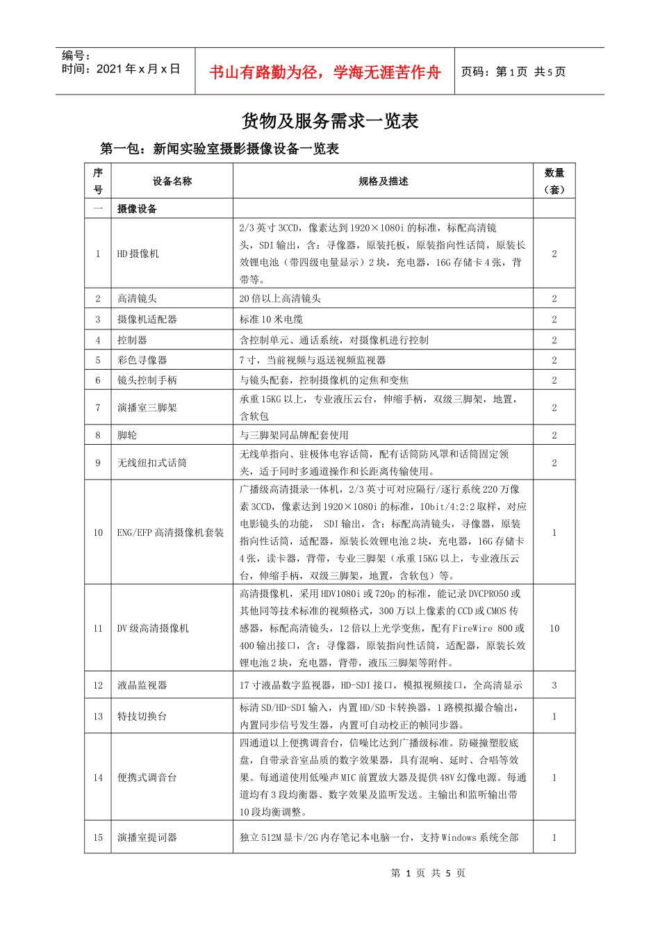 货物及服务需求一览表-6113523170_第1页