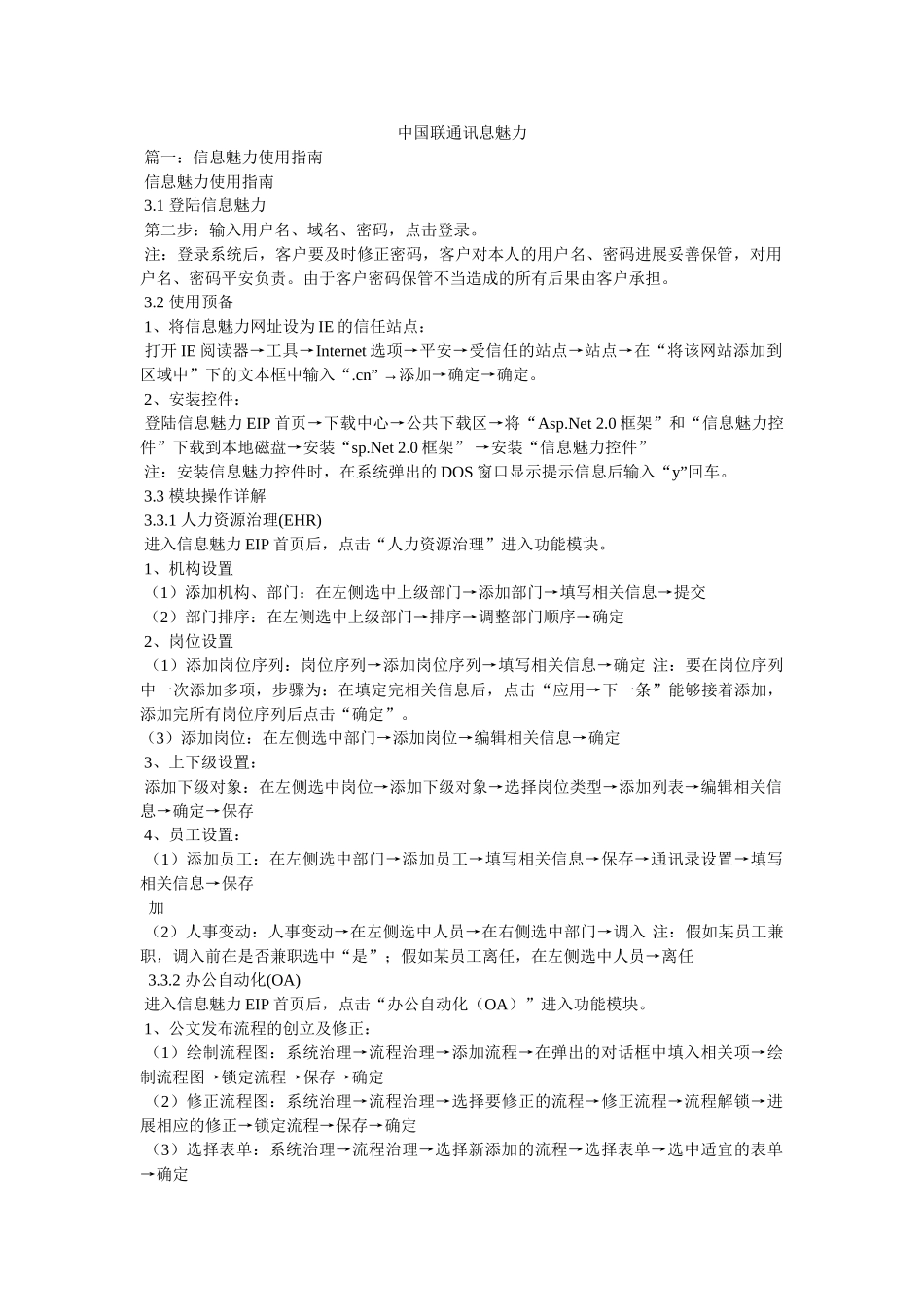 中国联通信息魅力精选 _第1页