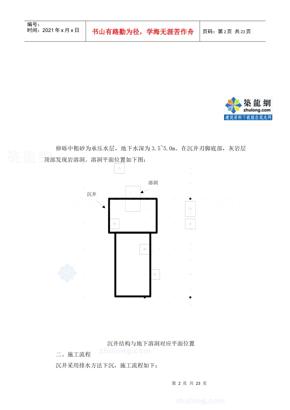 粗格栅间及进水泵房施工方案_第2页