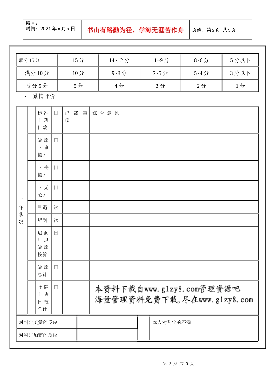 营业·销售人员的考绩表格（B）_第2页