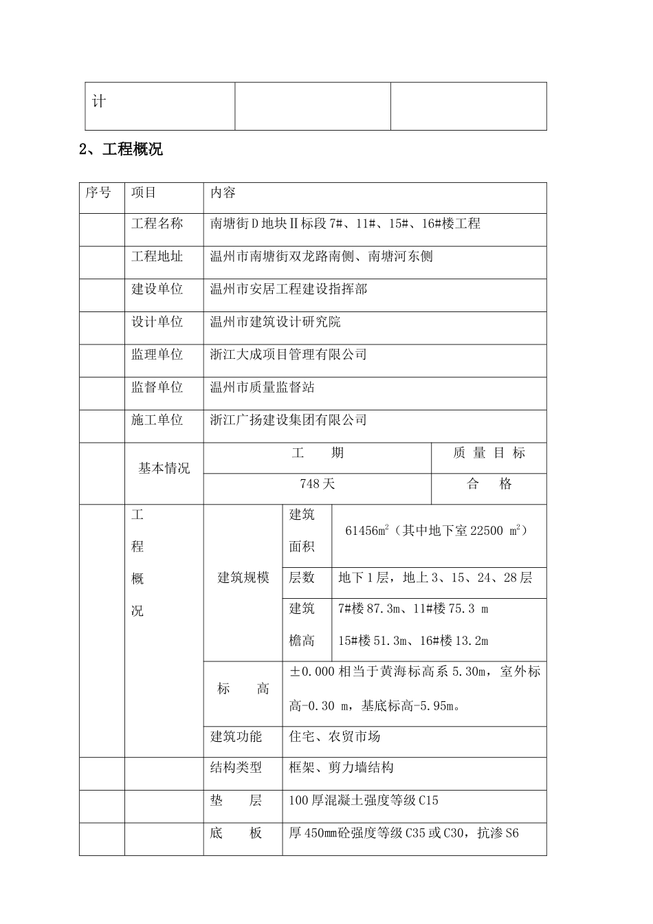 温州南塘街D地块Ⅱ标工程地下室混凝土施工方案_第3页