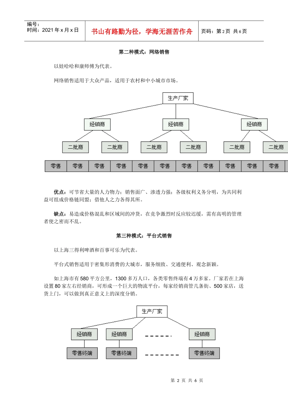食品饮料行业销售渠道模式_第2页