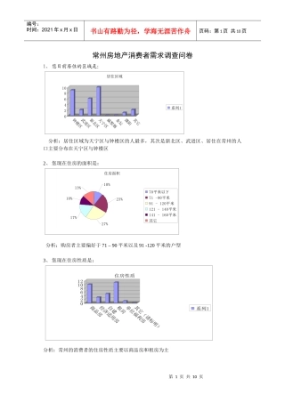 房地产消费者市场调查分析