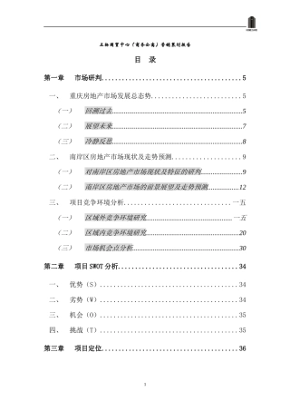 某房地产商务公寓营销策划报告