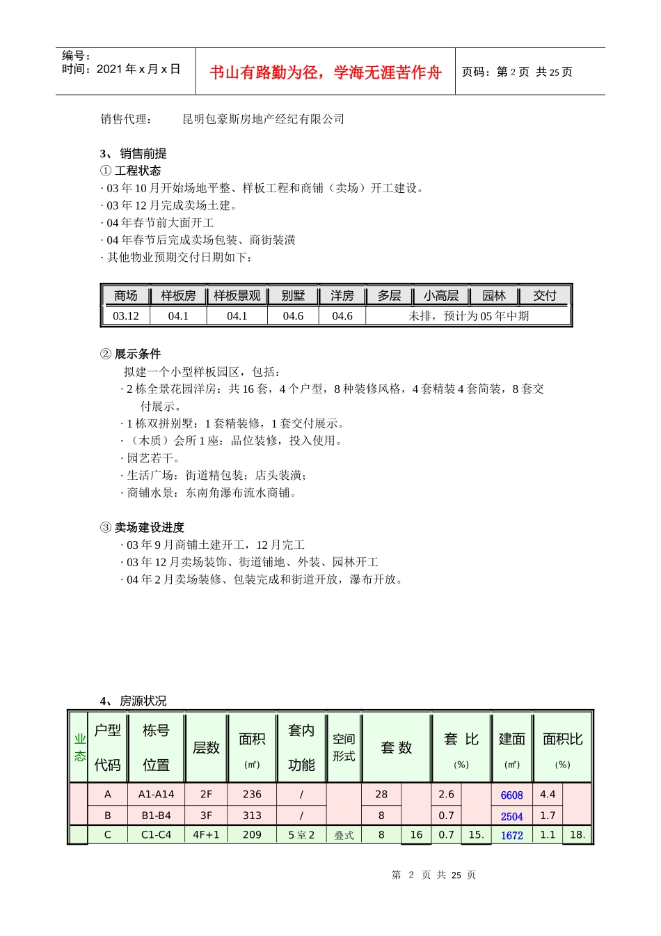 昆明滇池·翠景销售企划方案_第2页