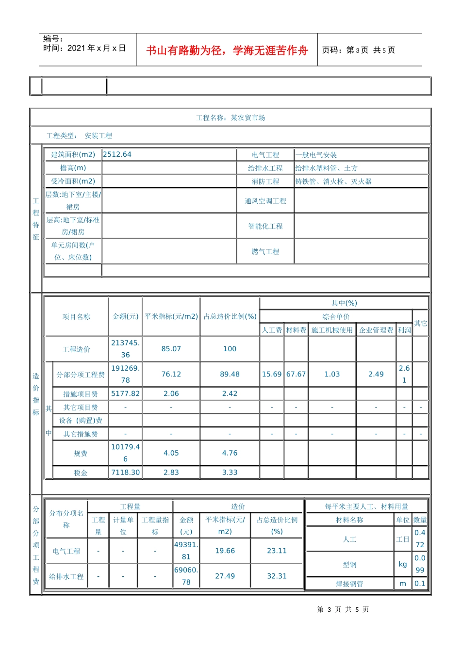 某农贸市场土建工程_第3页