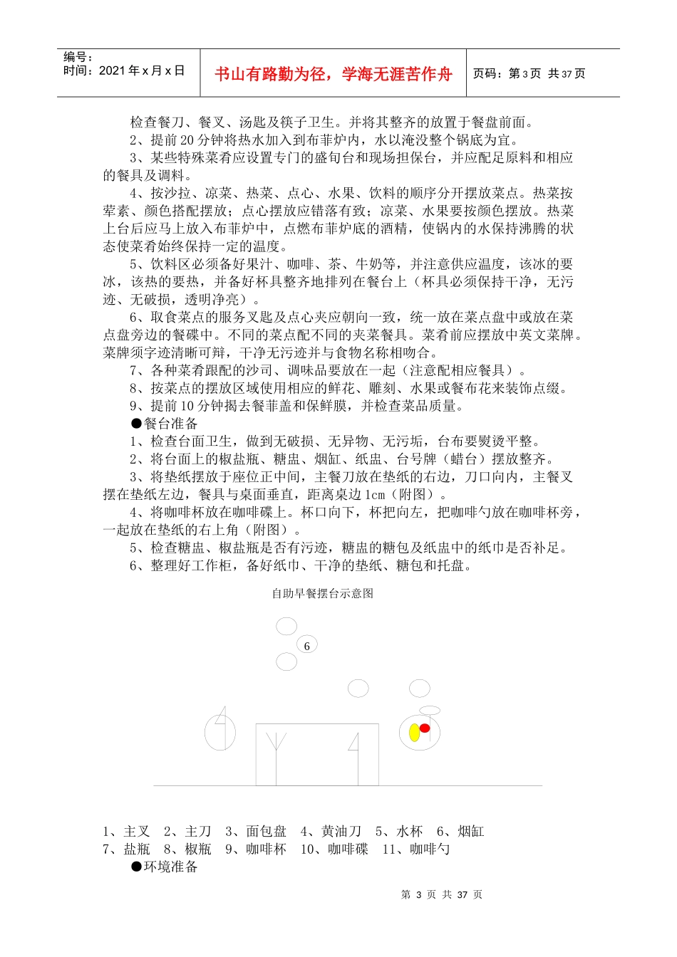 西餐服务流程与标准_第3页