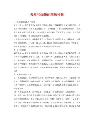 《安全常识-灾害防范》之天然气烧伤的现场抢救 
