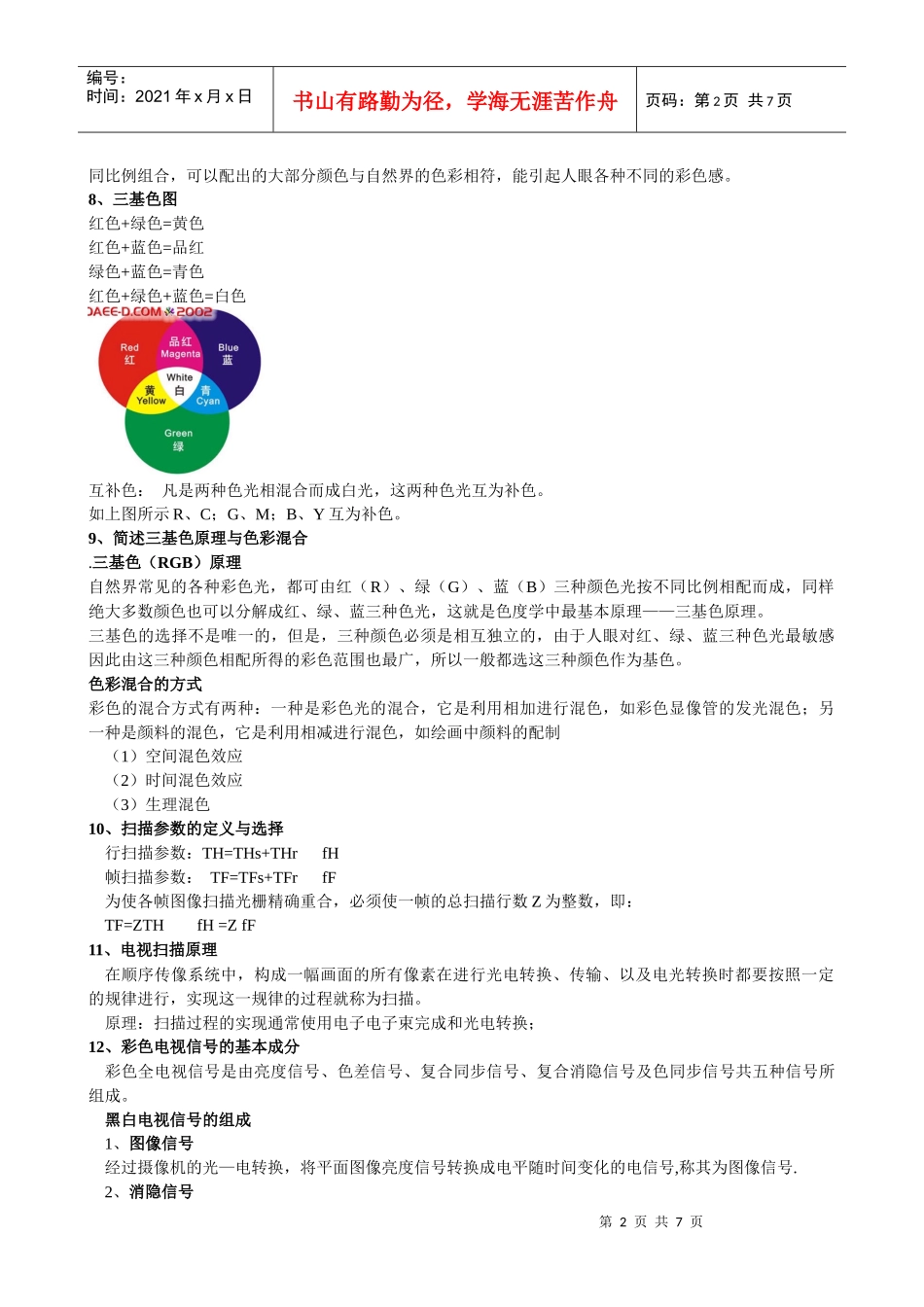 数字电视复习材料_第2页