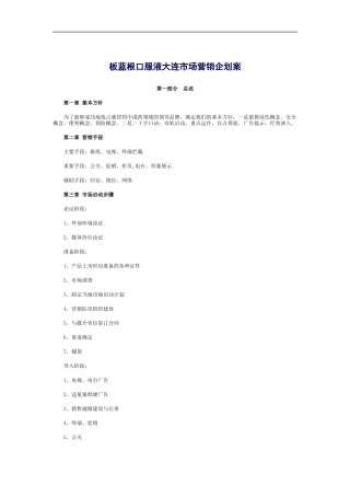 板蓝根口服液大连市场营销策略与环境分析