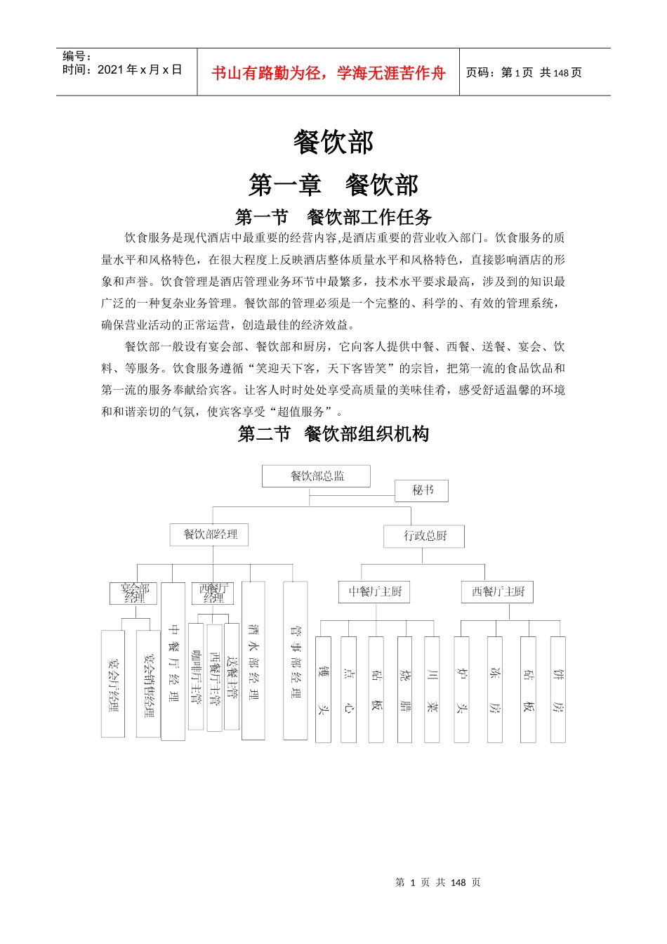 某酒店管理规范及服务程序标准概述_第1页