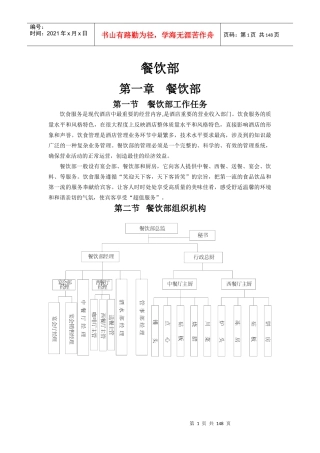 某酒店管理规范及服务程序标准概述