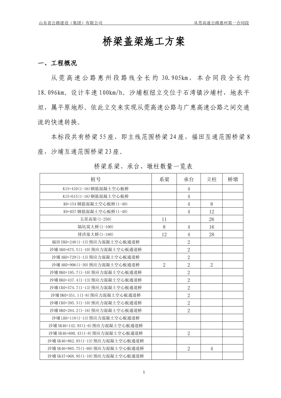桥梁盖梁施工方案6doc精_第3页