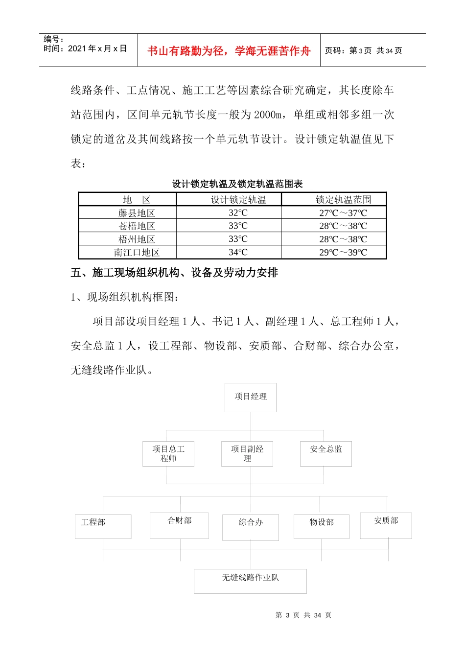 钢轨焊接及放散锁定专项施工方案_第3页