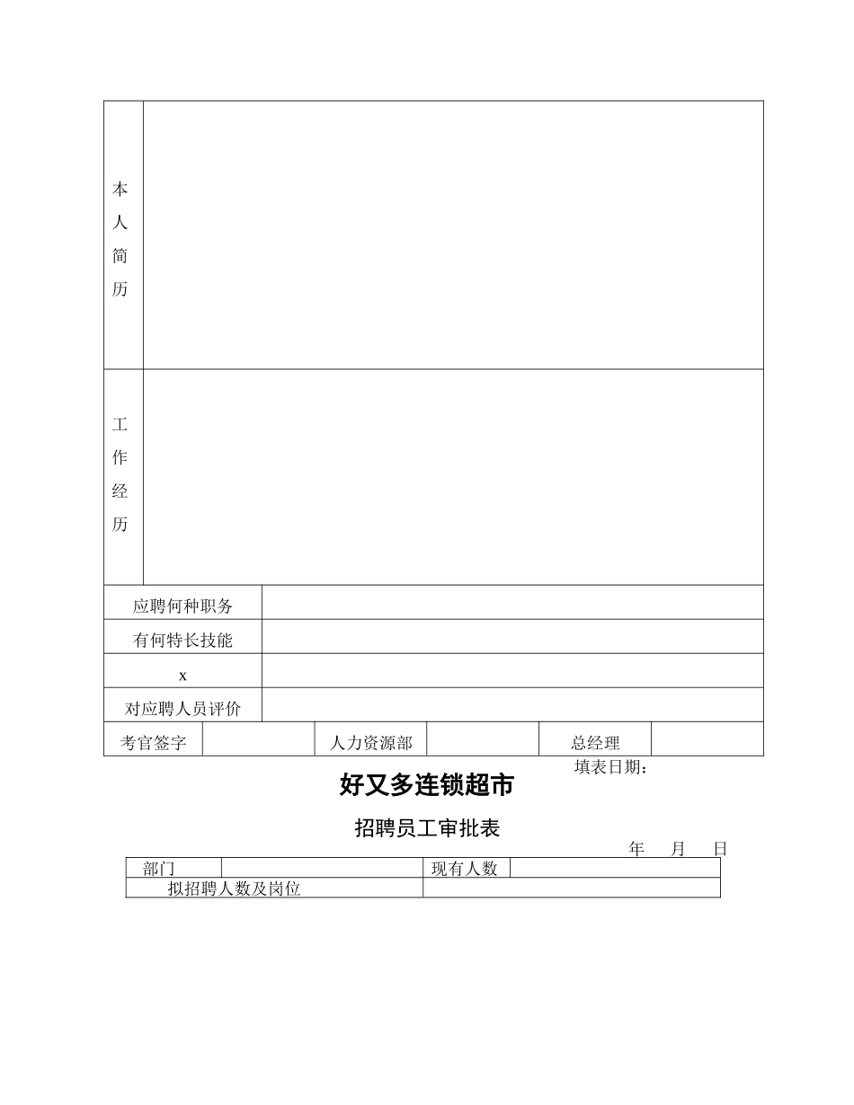 超市人事各种表格_第3页