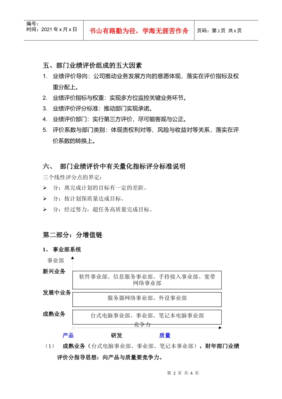 部门业绩评价基础用分增值链_第2页