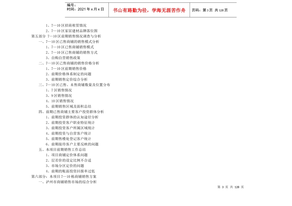 泸州西南商贸城(专业市场)销售策划方案_第3页