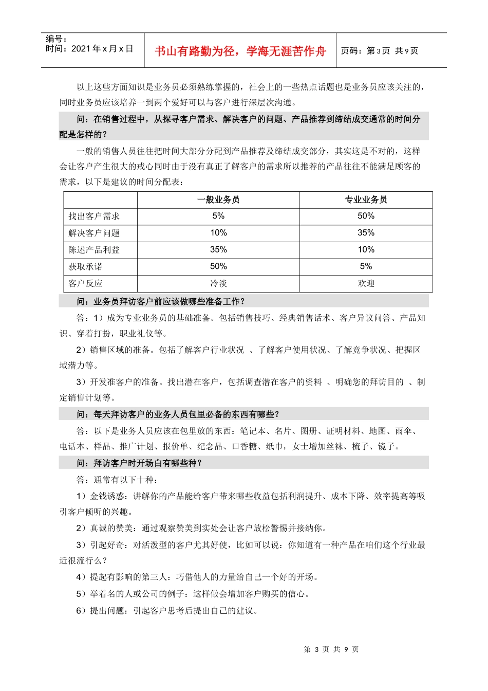 销售业务员常见问题释疑(精心搜集)_第3页