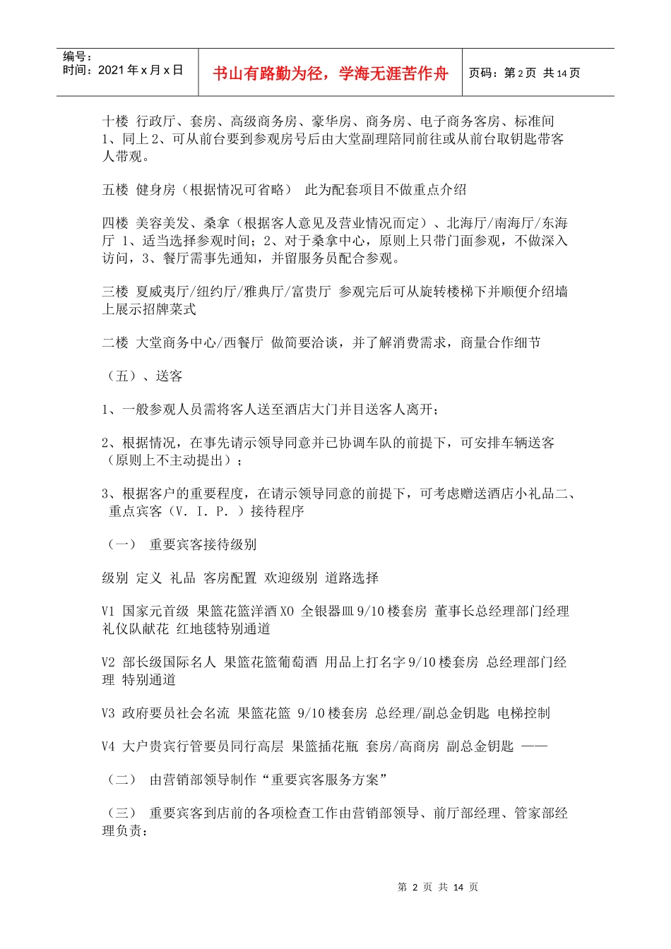 某酒店营销部完全工作手册（P）_第2页