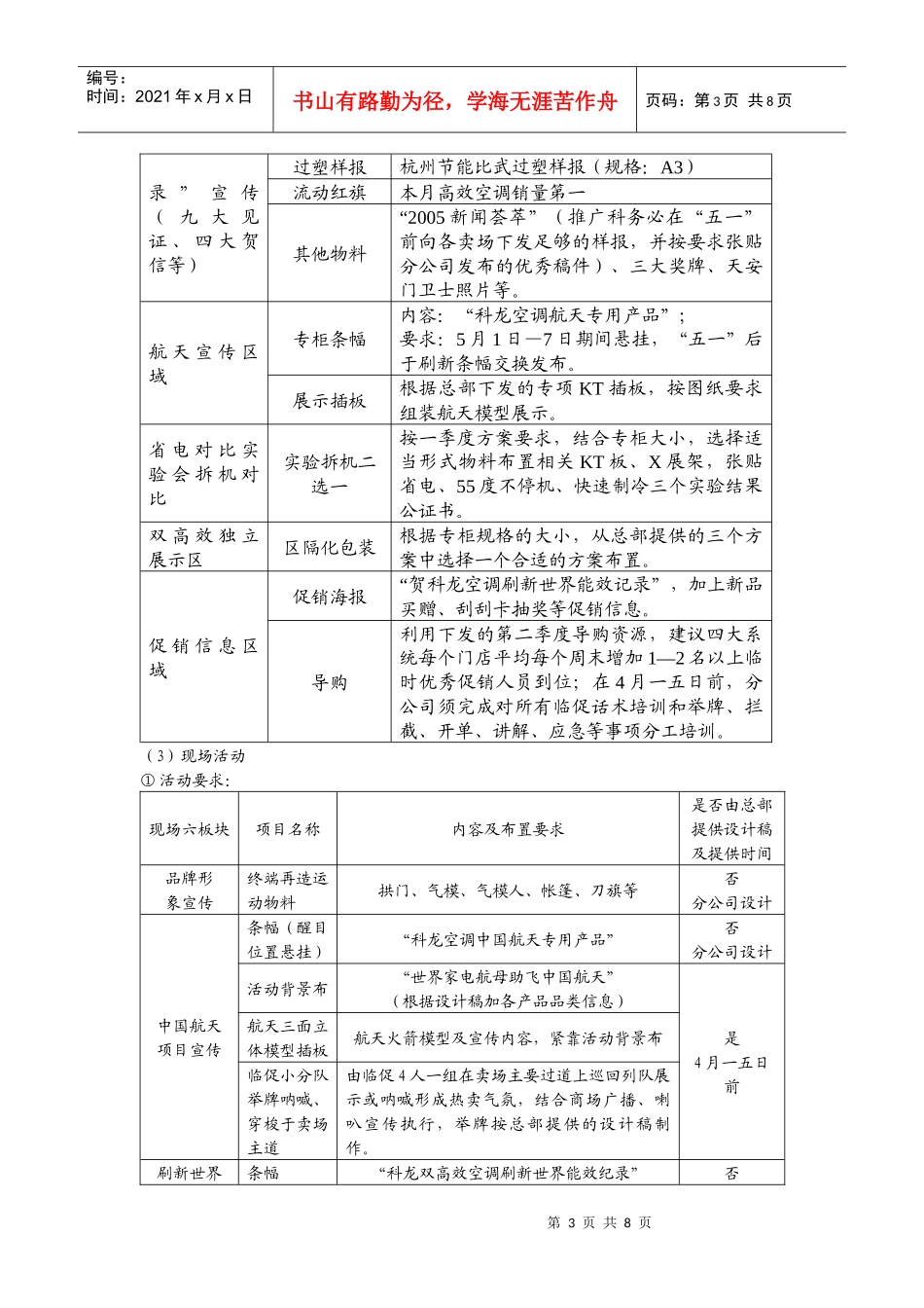 某企业五一促销推广方案_第3页