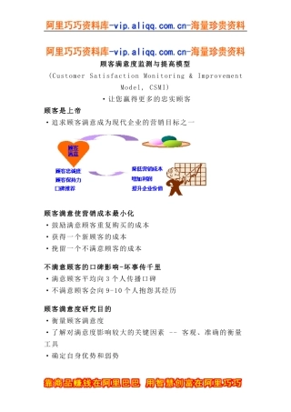 顾客满意度监测与提高模型(doc16)