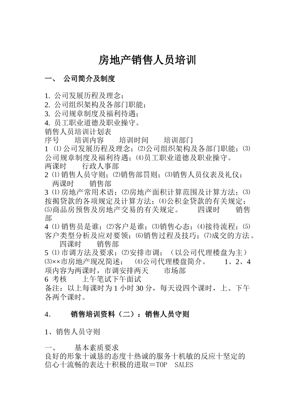 房地产销售人员技能培训资料_第1页
