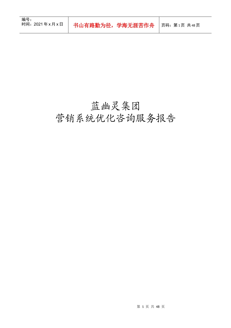 蓝幽灵营销系统优化咨询服务报告_第1页