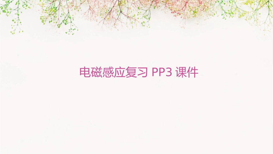 电磁感应复习pp3课件_第1页
