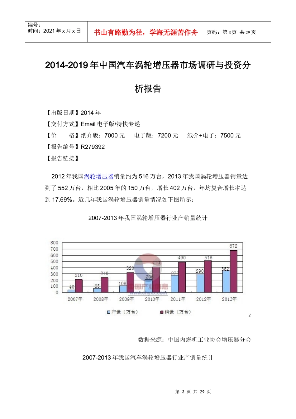 汽车涡轮增压器市场分析报告_第3页
