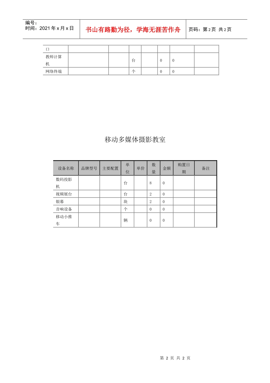 特教中心多媒体投影教室_第2页