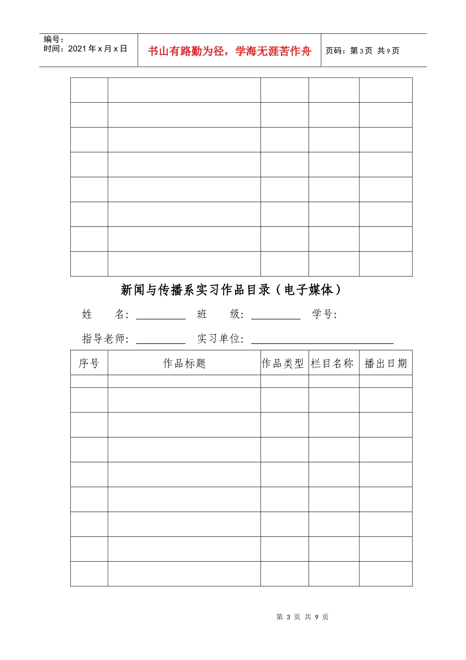 新闻与传播系实习作品目录XXXX(1)_第3页