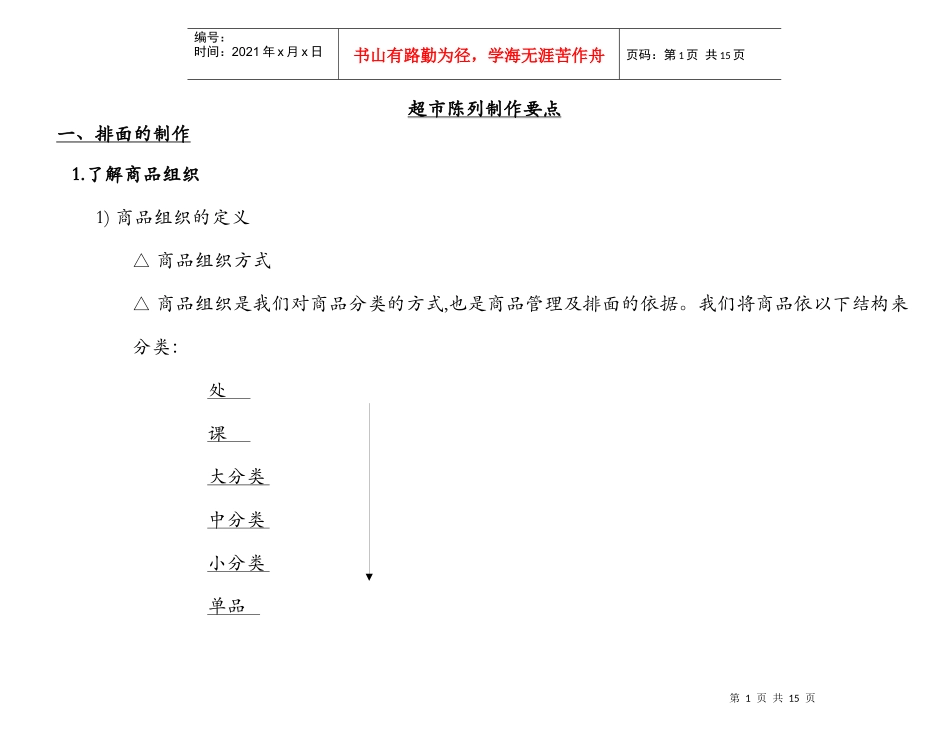 超市陈列制作要点(doc15)(1)_第1页